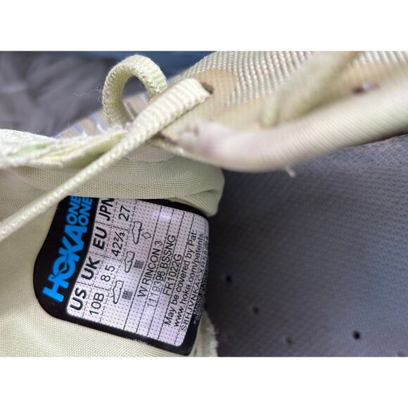 Hoka One One Rincon 3 Womens Size 10B Butterfly Sumer Blue Yellow Running Shoes - Picture 8 of 10